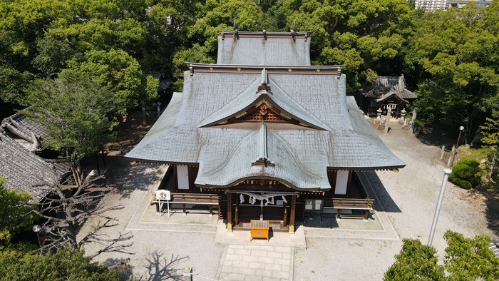 宇佐八幡宮の空撮