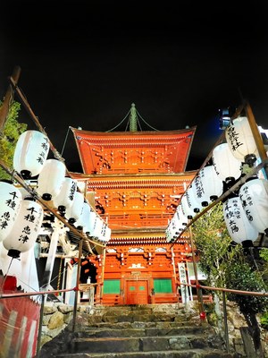柏原八幡宮のライトアップ
