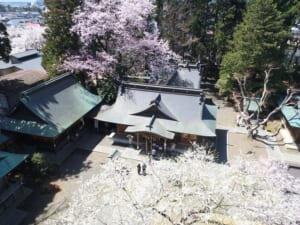駒形神社の空撮