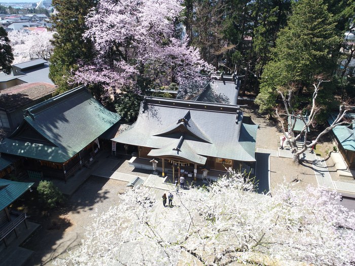駒形神社の空撮