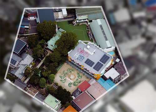 正五角形の境内地