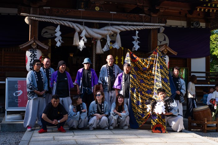 秋季例大祭の練り物行列