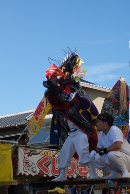 秋季例大祭の一人獅子