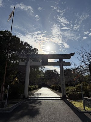 鳥居から本殿までの直線①