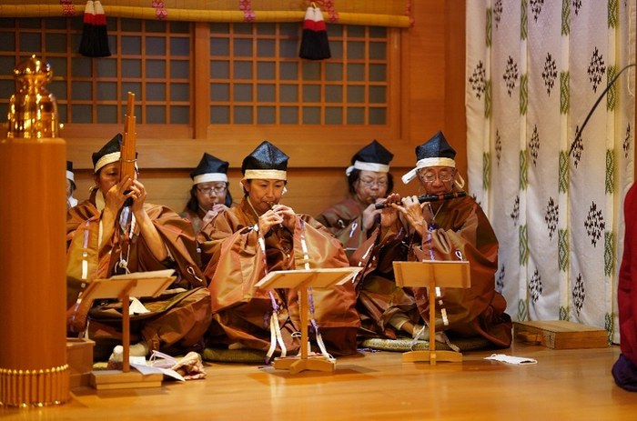 音更神社伶人会の雅楽演奏会