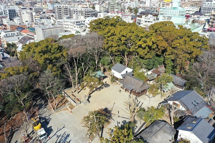 六甲八幡神社 神社空撮