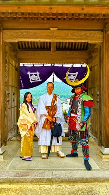 葛城様のお祭りに参加した武将隊