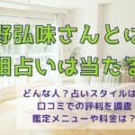 村野弘味の家相・方位占いは当たるのか口コミ暴露！鑑定料金や予約方法も