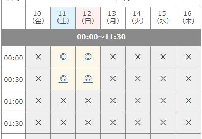 電話占いロバミミ 占い師のスケジュール