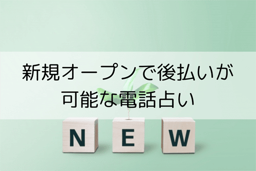 後払いが可能な新規の電話占いサイト3選