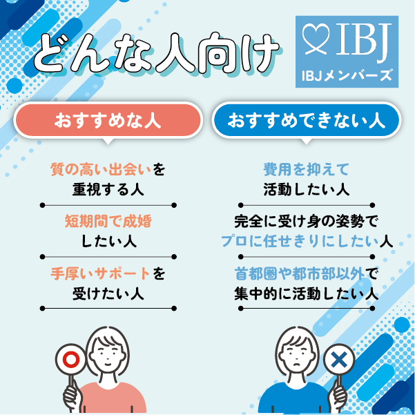 IBJメンバーズがおすすめな人・おすすめできない人