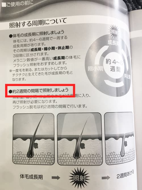 脱毛器「ケノン」の効果的な使用頻度┃脱毛間隔は２週間？１週間に１回？