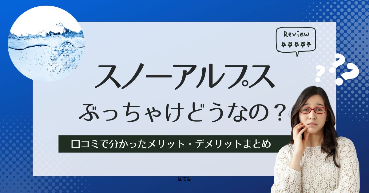 スノーアルプスの口コミ！後悔しないためにメリットとデメリットを調査