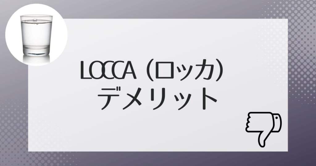 Locca（ロッカ）の契約前に確認しておきたいデメリット