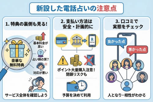 新設した電話占いの注意点