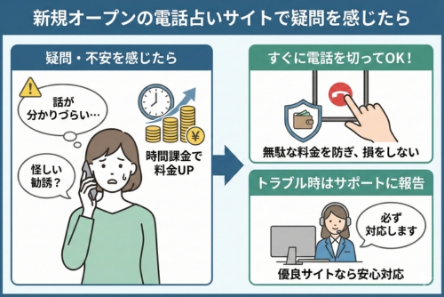 新規オープンの電話占いサイトで疑問を感じたら