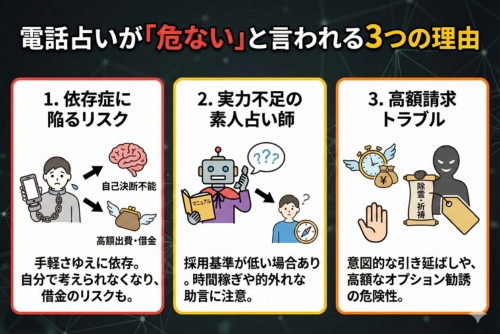 電話占いが「危ない」と言われる3つの理由