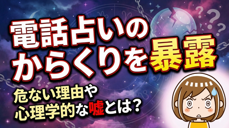電話占いのからくりを暴露！危ない理由や心理学的な嘘とは？